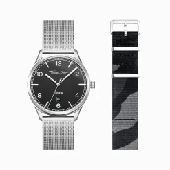Best Sale Set Code TS schwarze Uhr und Camouflage Armband Damen Uhren|Damenuhren